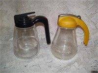 VINTAGE SYRUP DISPENCERS - TWO