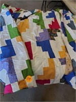 LARGE COLORFUL QUILT TOP