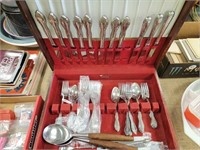 WALLACE STAINLESS SILVERWARE IN CHEST