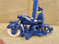 CHAMPION CAST IRON MOTORCYCLE COP- 7 IN.