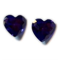Genuine 2.58 Ct Heart Cut Tanzanite Pair Certified