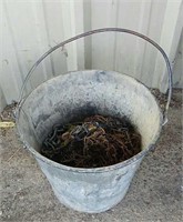 Galvinzied Bucket of Chains