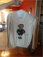 Ralph Lauren Teddy Bear Golf Sweater & Crochet