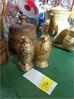 Wonderful Vintage Gold Painted Salt & Pepper