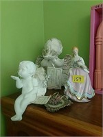 Ceramic angels and figurine