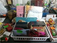 Vintage hair products, razors, glasses, and more