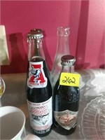 Group of vintage soda bottles