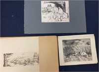 A Group of Small Etchings