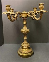 Bronze Style Metal Ornate Candlelabra