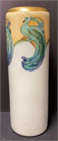 1914 Austria Blank Painted Peacock Vase