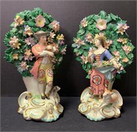 Antique Ornate France Porcelain Figures