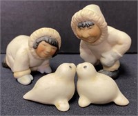 Cute Signed Eskimo Seal Set
