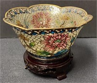 Chinese Plique A Jour bowl