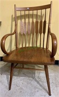 Mid century modern armchair with interesting