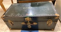 Vintage footlocker with the brass latches,