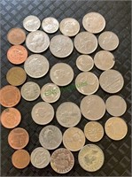 Collection of foreign coins - mostly Canadian
