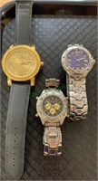 3 wrist watches including a titanium brand