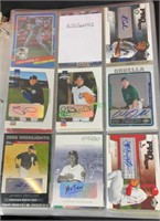 Sports cards - 119 baseball cards and autographs,