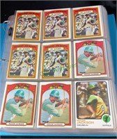 Sports cards - binder with over 400 cards - Reggie
