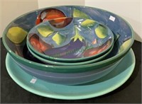 Ceramic kitchen ware - light blue serving platter,