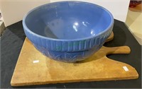 Large Home Again blue mixing bowl - 12 inch
