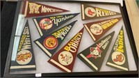 Vintage miniature baseball pennants. Each pennant