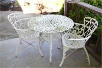 Wrought Iron Table & Chair Set