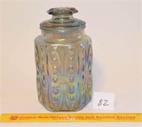 Glass Canister - either Carnival Glass or