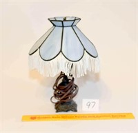 Small Stained Glass Lamp - has had some repair