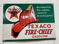 18" x 12” Tin Fire Chief sign