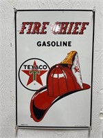 10" x 16" porcelain Fire Chief sign