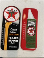 2 Texaco collectible thermometers