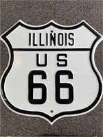 Porcelain Route 66 sign