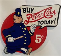 Pepsi cola cardboard sign double sided