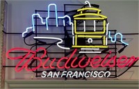 Budweiser neon San Francisco skyline