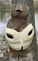 Chain saw carving bear