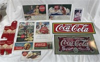 Coke Porcelain sign & collectible paper items