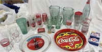 Coke trays pitchers glasses Pepsi lunch box