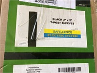 New 25 black 2”x2” T post sleeves. 5 foot tall.