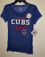 NEW Chicago Cubs Girls Blue T-Shirt Large