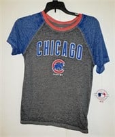 NEW Chicago Cubs Girls Gray & Blue T-Shirt S-8