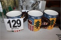 3 Christmas Mugs