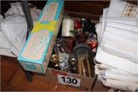 Box Lot Candle Sticks, Candles, and Christmas