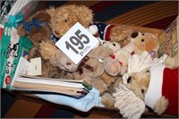 Box Lot Children's Teddy Bears and Books