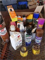 BOX: STAINS, SEALER, CLEANERS, INSECTICIDES, ETC