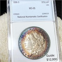 1896-S Morgan Silver Dollar NNC - MS65