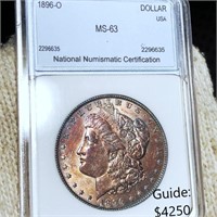 1896-O Morgan Silver Dollar NNC - MS63