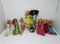 9 Assorted Barbies from Mattel