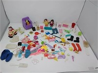 Assorted Lot of Small Dolls & Doll Accessories