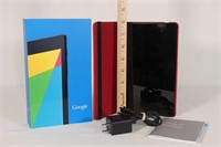 Google Nexus 7  Tablet W/ Case And Charging Cord